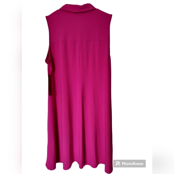 New MSK hot pink sleeveless midi dress size XL - Picture 9 of 11